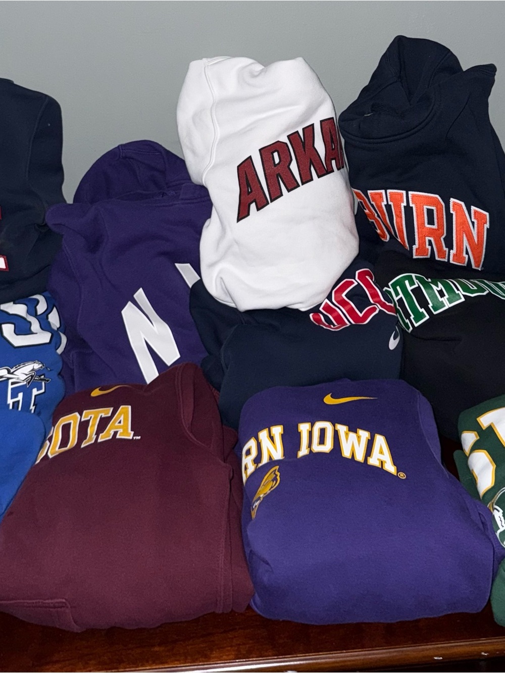 BRAND NEW NIKE College Hoodies size small (Valued almost $1,000)